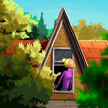 Chica en la ventana. Animation, Character Design, and Traditional illustration project by Begoña Fernández Corbalán - 02.14.2017