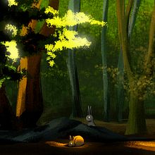 Conejos en el bosque. Animation, and Traditional illustration project by Begoña Fernández Corbalán - 02.13.2017