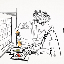 Momentos en pareja. Traditional illustration project by Berta Teixidor March - 02.01.2017