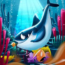 Good shark. Animation, Character Design, and Traditional illustration project by Begoña Fernández Corbalán - 02.15.2017