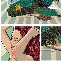 La Sirenita Fanart . Un proyecto de Ilustración tradicional de Ana Belén Vázquez Ostos - 02.01.2017