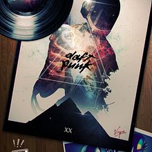 XX: Daft Punk 20 years Concept. Projekt z dziedziny  Kolaż, Trad, c i jna ilustracja użytkownika Edgar Rojas - 16.02.2017