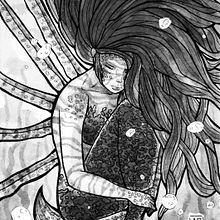 Sirena - inktober. Un progetto di Belle arti, Character design e Illustrazione tradizionale di Sandra Campos - 05.10.2016
