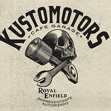 KUSTOMOTORS Cafe garage . Un progetto di Br, ing, Br, identit, Illustrazione tradizionale e Tipografia di Abraham García - 11.02.2016
