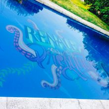 Pileta de natación - Renace de lo Profundo. Street Art, Design, Graphic Design, Traditional illustration, Painting, T, and pograph project by Juan Pablo Aguilera - 12.23.2016