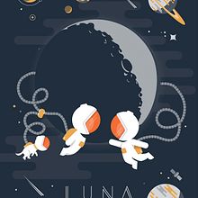 LUNA - To the moon and back. Traditional illustration project by Fernando Ramirez Luque - 02.19.2017