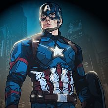 Captain America - Alternative Movie Poster. Comic, Character Design, and Traditional illustration project by Alessandra Stanga - 02.20.2017