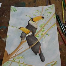 Tucanes. Un proyecto de Bellas Artes, Ilustración tradicional y Pintura de Sabri Mazz - 11.02.2017