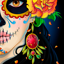 Santa Muerte. Projekt z dziedziny Trad, c i jna ilustracja użytkownika Esteban Moya Viteri - 22.02.2017