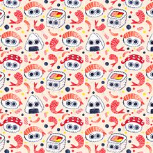 Sushi Patterns. Un progetto di Graphic design, Illustrazione tradizionale e Pittura di André Gijón - 23.02.2017