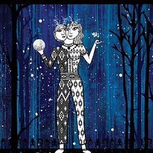 Sueño de Noche Kallfü - afiche teatro. Graphic Design, and Traditional illustration project by Maite Awad Lobato - 02.23.2017