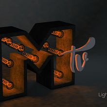 Letra 3D con luces. 3D project by Bruno Nieto - 02.24.2017