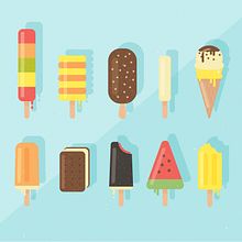 Ilustración vectorial helados. Traditional illustration project by Ana Sansó - 05.01.2016