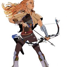 Rediseño Aloy (Horizon: Zero Dawn). Comic, Design, and Traditional illustration project by Alejandro Fuentes Alonso - 02.18.2017