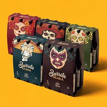 Cerveza Burrita. Graphic Design, Traditional illustration, and Packaging project by Matias Harina - 10.11.2016