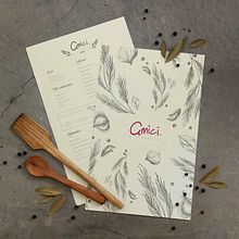 Amici Ristorante Menús. Projekt z dziedziny Design, Trad, c i jna ilustracja użytkownika Diego Olan Campos - 01.02.2016