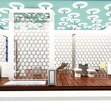 PROYECTO DISEÑO STAND BAÑOS. 3D, Interior Architecture, Interior Design, and Product Design project by Nicolás Abad - 03.01.2017