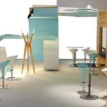 DISEÑO STAND EMPRESA DISEÑO MOBILIARIO INTERIOR. 3D, Interior Architecture, Interior Design, and Product Design project by Nicolás Abad - 03.02.2017