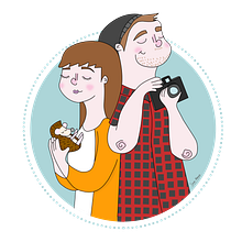 Ilustración de pareja. Un progetto di Illustrazione tradizionale di Sara Alegre Palacios - 02.03.2017