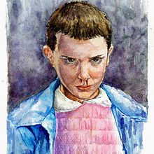 Eleven Stranger Things. Fine Arts, and Traditional illustration project by Sandra Casado Díaz - 03.01.2017