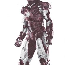 Iron man a bolígrafo. Fine Arts, and Traditional illustration project by DANIEL JARAMA DE LOS REYES - 04.10.2014