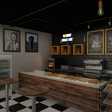 Donut Store  . % Camila Rodriguez Angel tarafından hazırlanan 3D, İç Mimarlık, Ve İç Tasarım projesi - 09.07.2016