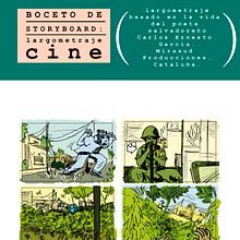 Fragmento de esbozo de storyboard para el largometraje en fase de Proyecto sobre la vida del poeta Carlos E. Garcia. Projekt z dziedziny  Animacja i Kino, film i telewizja użytkownika Manuel Clavero - 06.03.2017