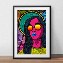 Electro Girl Pop. Art Direction, Design, Graphic Design, and Traditional illustration project by Dewin Castillo - 10.17.2016