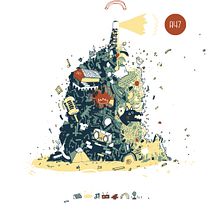 CAMISETA para ANDÉN 47. Design, and Traditional illustration project by Javier Carrera - 12.14.2016