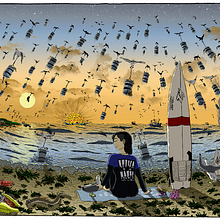 About the red seas. / Acerca de los mares rojos.. Design gráfico e Ilustração tradicional projeto de Nubia EATS - 10.07.2016