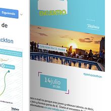 Hackathon Telefónica y Qualcomm.. Un projet de Direction artistique, Design , Conception éditoriale, Design graphique, Webdesign, Événements et Infographie de Jorge Fuertes - 09.09.2016