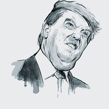 Políticos . Ilustrație tradițională de Chema Bercial Patiño - 03.15.2017