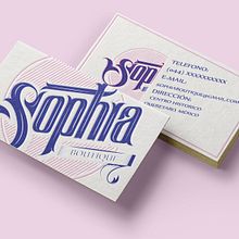 Identidad Sophia boutique Ein Projekt aus dem Bereich Br, ing und Identität, Kalligrafie, Design, Grafikdesign, Lettering, Marketing, Verpackung, Werbung, T und pografie von Homar Aparicio - 15.03.2017