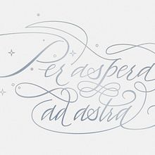 Per aspera ad astra. Calligraph, Lettering, T, and pograph project by José Luis Coyotl Mixcoatl - 08.07.2016