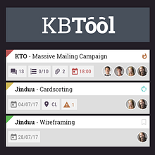 KBTool - Customizable Kanban App - Design Concept W.I.P.. Un progetto di UX / UI di Pàul Martz - 18.03.2017