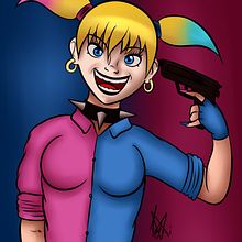 Harley Quinn a mi version. Character Design, and Traditional illustration project by Antoni Amorós Aparisi - 12.20.2016
