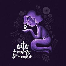 #oitodemarzo - Ilustración para el día de la mujer. Un progetto di Illustrazione tradizionale di Sofía Fondo - 20.03.2017