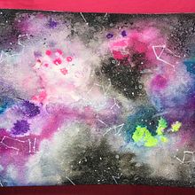   Mi primer galaxia :D. Un proyecto de Pintura de Anabel Alexandra Ivancich - 08.10.2017