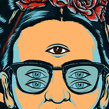 Frida kahlo Psychedelic. Street Art, Fine Arts, Design, Character Design, Graphic Design, and Traditional illustration project by Abisai Soriano Canseco - 03.24.2017