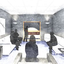 Sketches 3D con post-procesado. Cementerio en Churriana. 3D, Architecture, Interior Architecture, Design, Interior Design, Graphic Design, and Traditional illustration project by Jorge Rodríguez Pérez - 03.24.2017