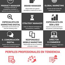 Infografía "Salidas profesionales después de estudiar Marketing y Comunicación Digital". Education, and Marketing project by EAE Business School - 03.27.2017