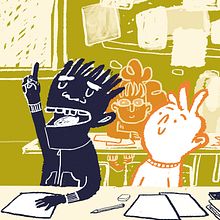Traffic lesson | Textbook illustration. Un proyecto de Ilustración tradicional, Diseño editorial y Educación de Mónica Toledo - 28.03.2017