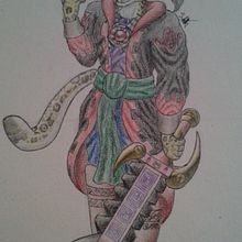 Balam In Ocelotl. Ilustração tradicional projeto de Juan Ceron Alvarado - 30.03.2017