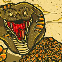 Cobra & Skull. Street Art, Design, Character Design, Graphic Design, and Traditional illustration project by Abisai Soriano Canseco - 03.31.2017