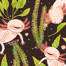 Ajolote Pattern. Un progetto di Design, Character design, Illustrazione tradizionale e Pittura di André Gijón - 03.04.2017