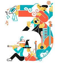 Music numbers. Editorial Design, Graphic Design, and Traditional illustration project by Carlos Arrojo - 04.03.2017