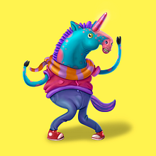 Steve el Unicornio infeliz (Diseño de personaje). Animation, Film, Video, TV, Design, Character Design, and Traditional illustration project by Felipe Vasconcelos - 03.22.2017