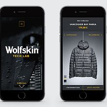 Wolfskin Tech Lab. Graphic Design, Web Design, and UX / UI project by Hendrik Hohenstein - 04.07.2017