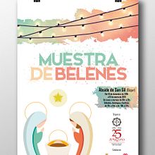 Muestra de belenes 2015. Design, Graphic Design, Traditional illustration, and Advertising project by Raquel Hernández Sánchez - 12.19.2015