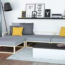 DEKO LIVINGROOM - 3DMAX, VRAY, PS . Architecture, Interior Architecture, Lighting Design, Interior Design, Furniture Design, Making, Product Design, and 3D project by GOEK. - 04.11.2017